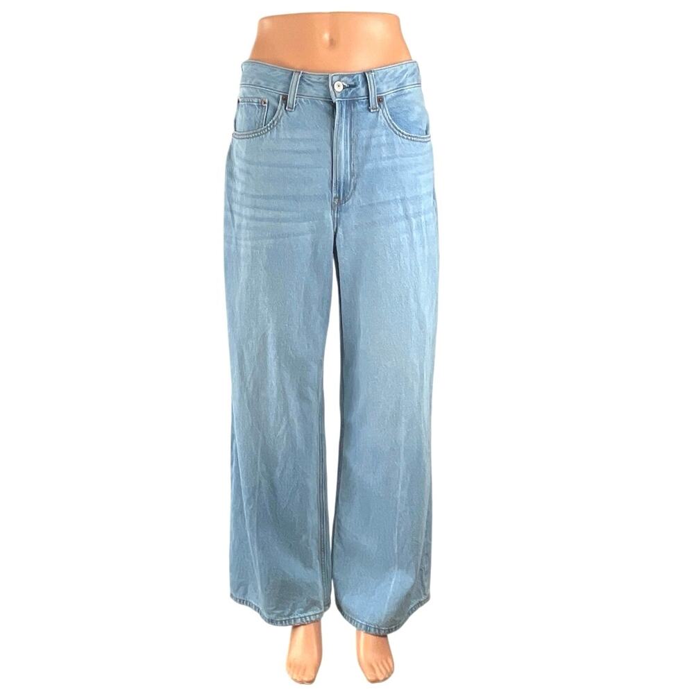 Abercrombie & Fitch Light Blue High Rise Palazzo Wide Leg Denim Jeans Pants 27